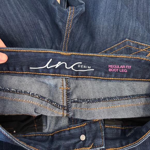 INC‎ Denim Jeans Womens 8 Bootcut Boot Leg Pocket Flap Rhinestone Y2K Western - Picture 11 of 13